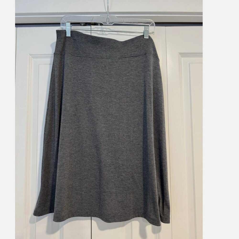 Great Northwest Indigo Knit Midi Skirt — Dark Gray — Pull-On, XL